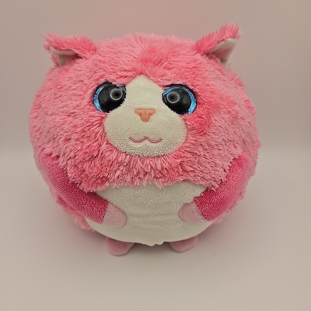 TY Beanie Ballz 2011 Small‎ 7" Pink Tumbles The Cat Kitten Plush Stuffed Animal